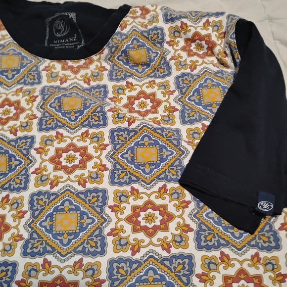 NIMANZ TEE - DYNASTY | Mens XXL Cotton Tee Patterned Designer T-shirt - Picture 3 of 13